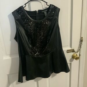 Black Sequins Vest